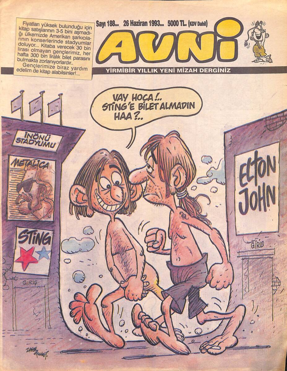 Avni Mizah Dergisi 26 Haziran 1993 Sayı 188 NDR95221 - 1
