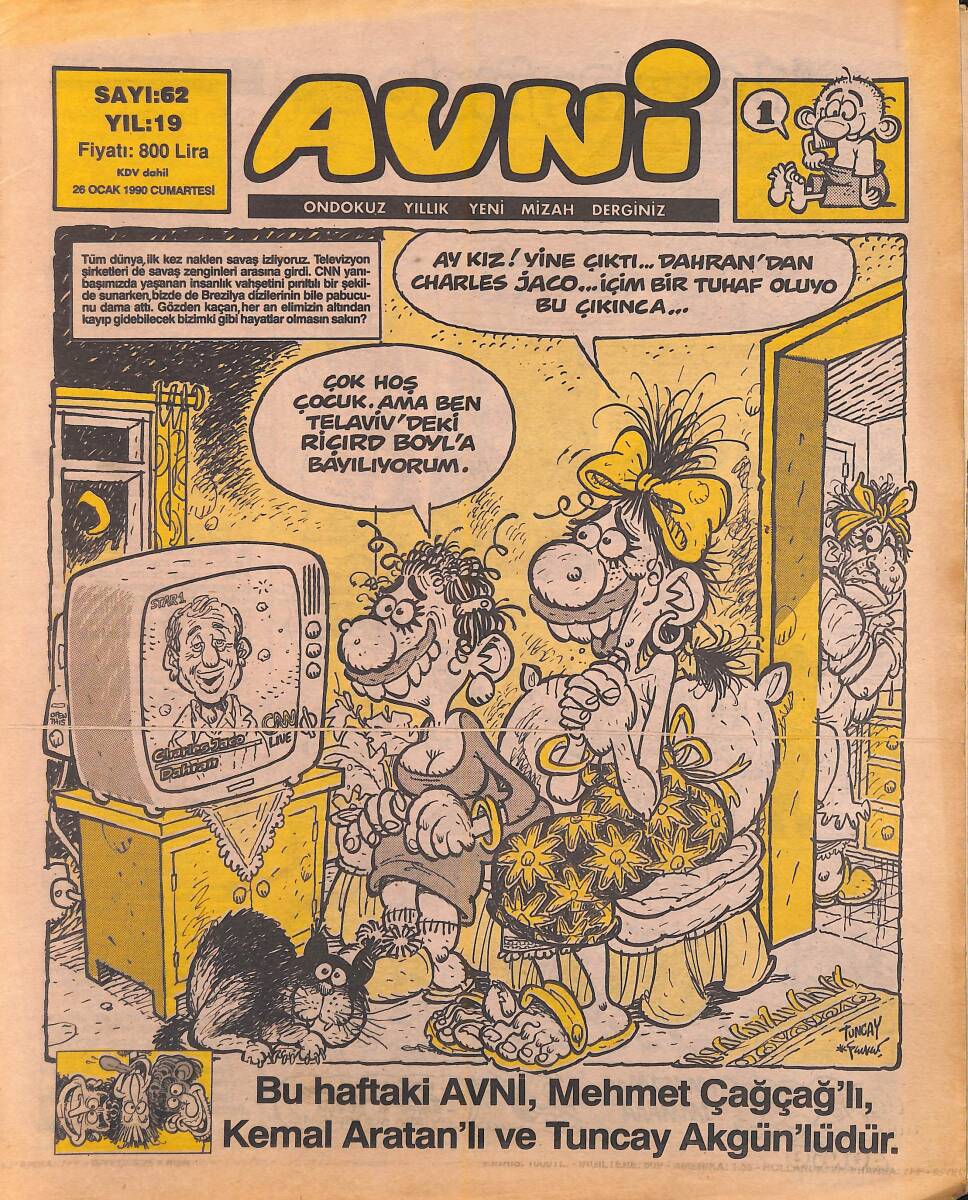 Avni Mizah Dergisi 26 Ocak 1991 Sayı 62 NDR95001 - 1