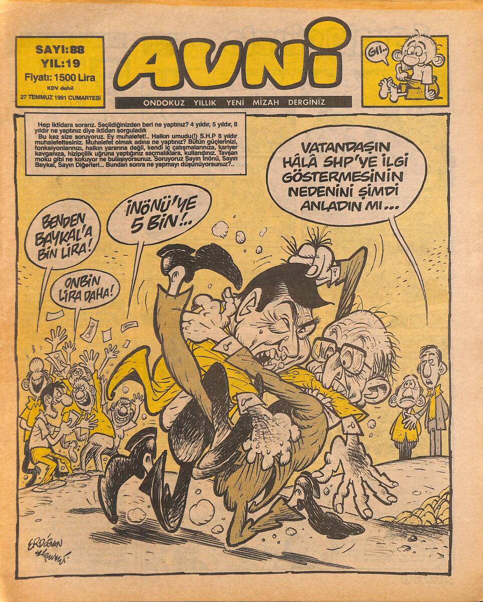 Avni Mizah Dergisi 27 Temmuz 1991 Sayı 88 NDR94919 - 1