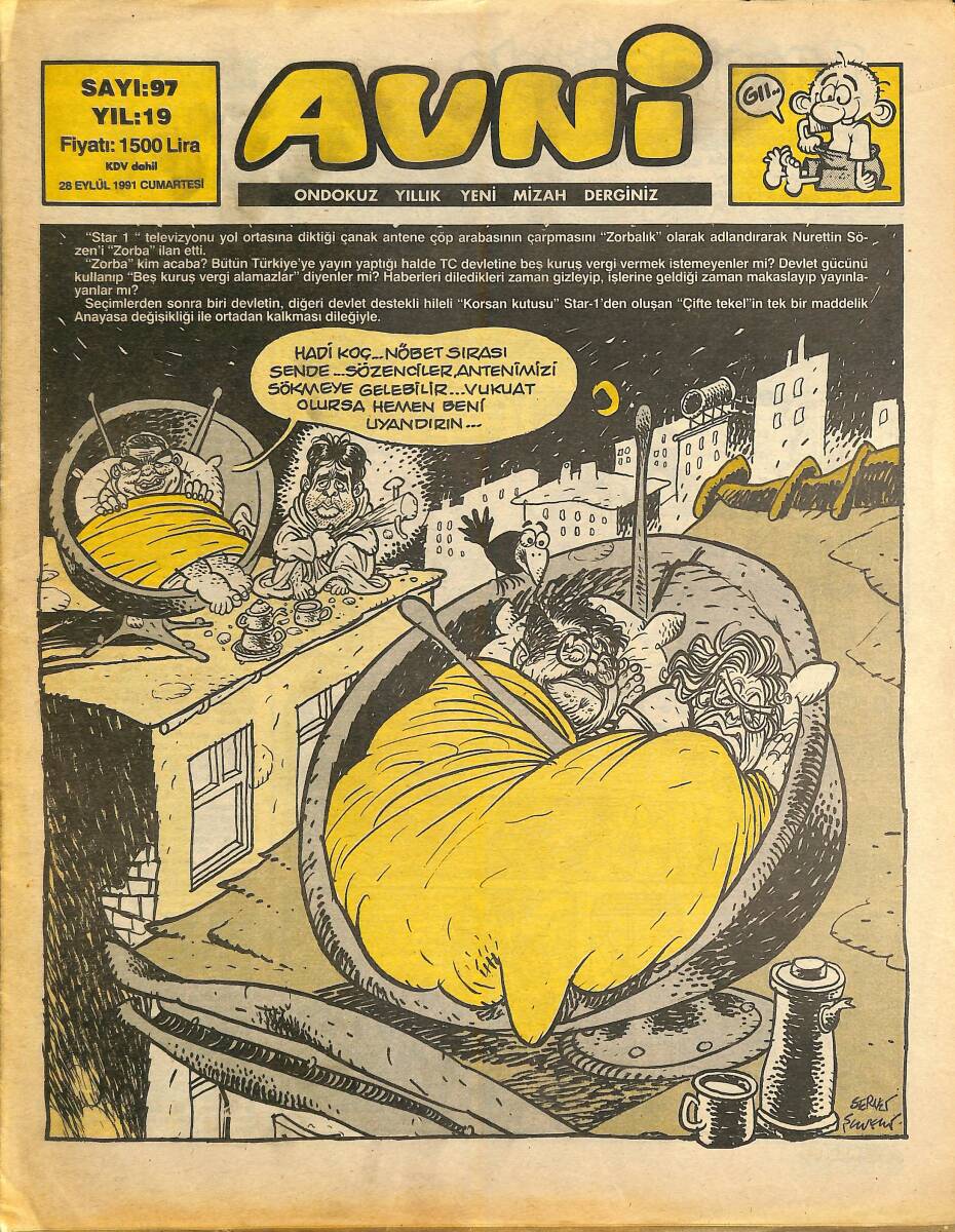 Avni Mizah Dergisi 28 Eylül 1991 Sayı 97 NDR94969 - 1