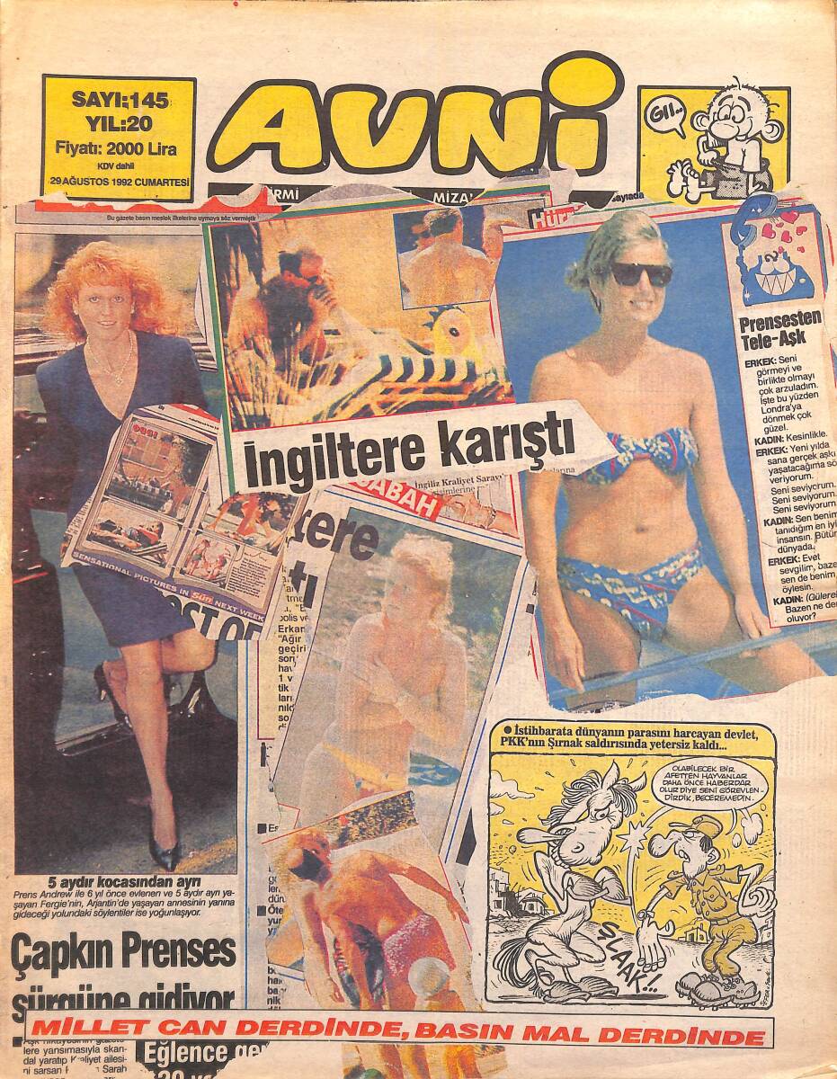 Avni Mizah Dergisi 29 Ağustos 1992 Sayı 145 NDR95048 - 1