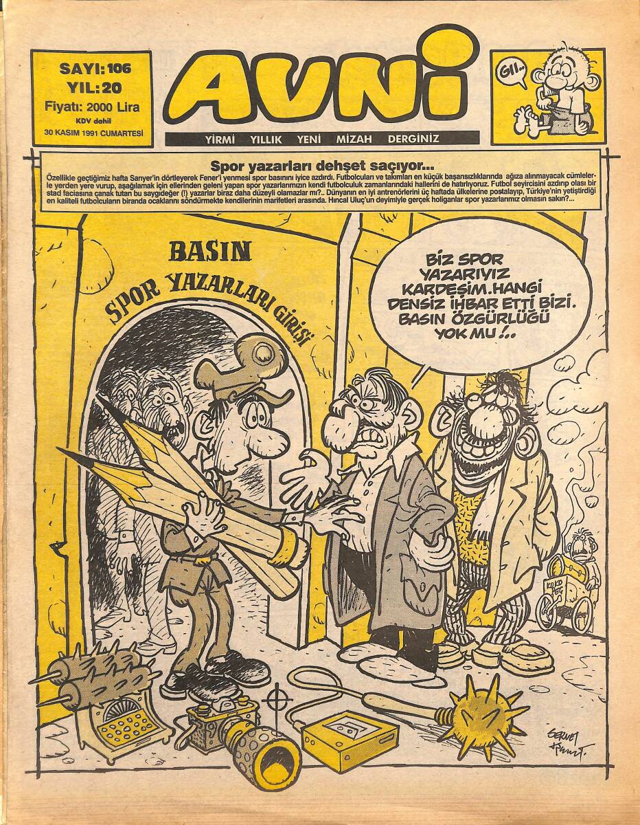 Avni Mizah Dergisi 30 Kasım 1991 Sayı 106 NDR94916 - 1