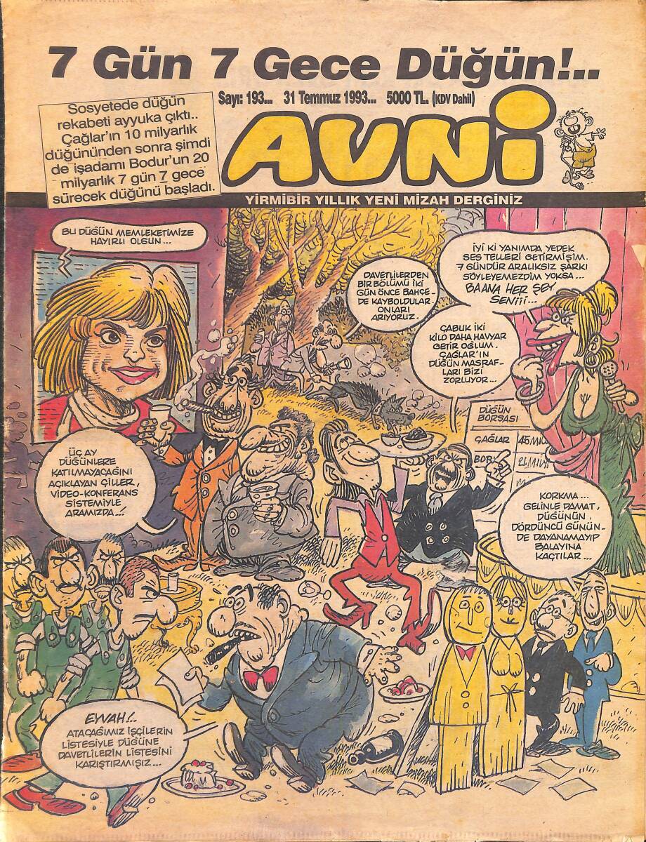 Avni Mizah Dergisi 31 Temmuz 1993 Sayı 193 NDR95238 - 1