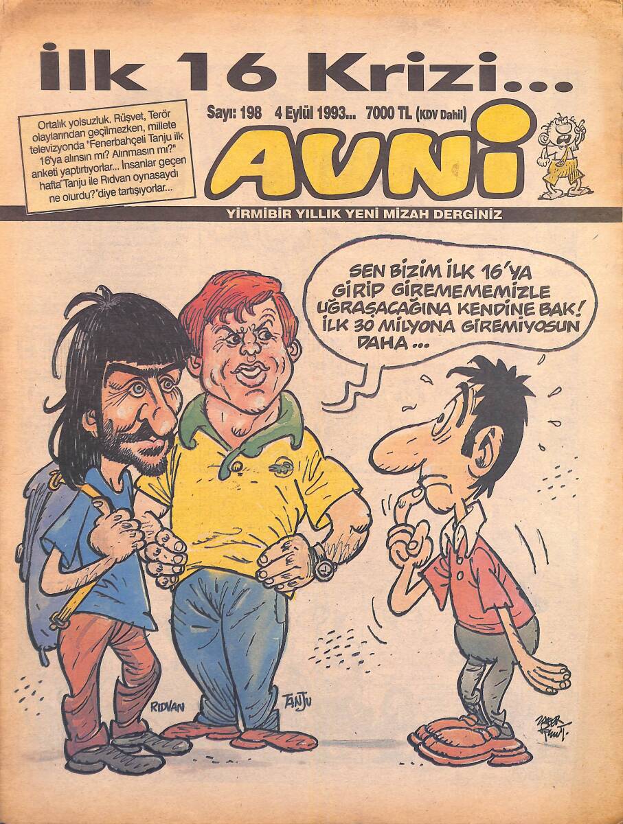 Avni Mizah Dergisi 4 Eylül 1993 Sayı 198 NDR95236 - 1