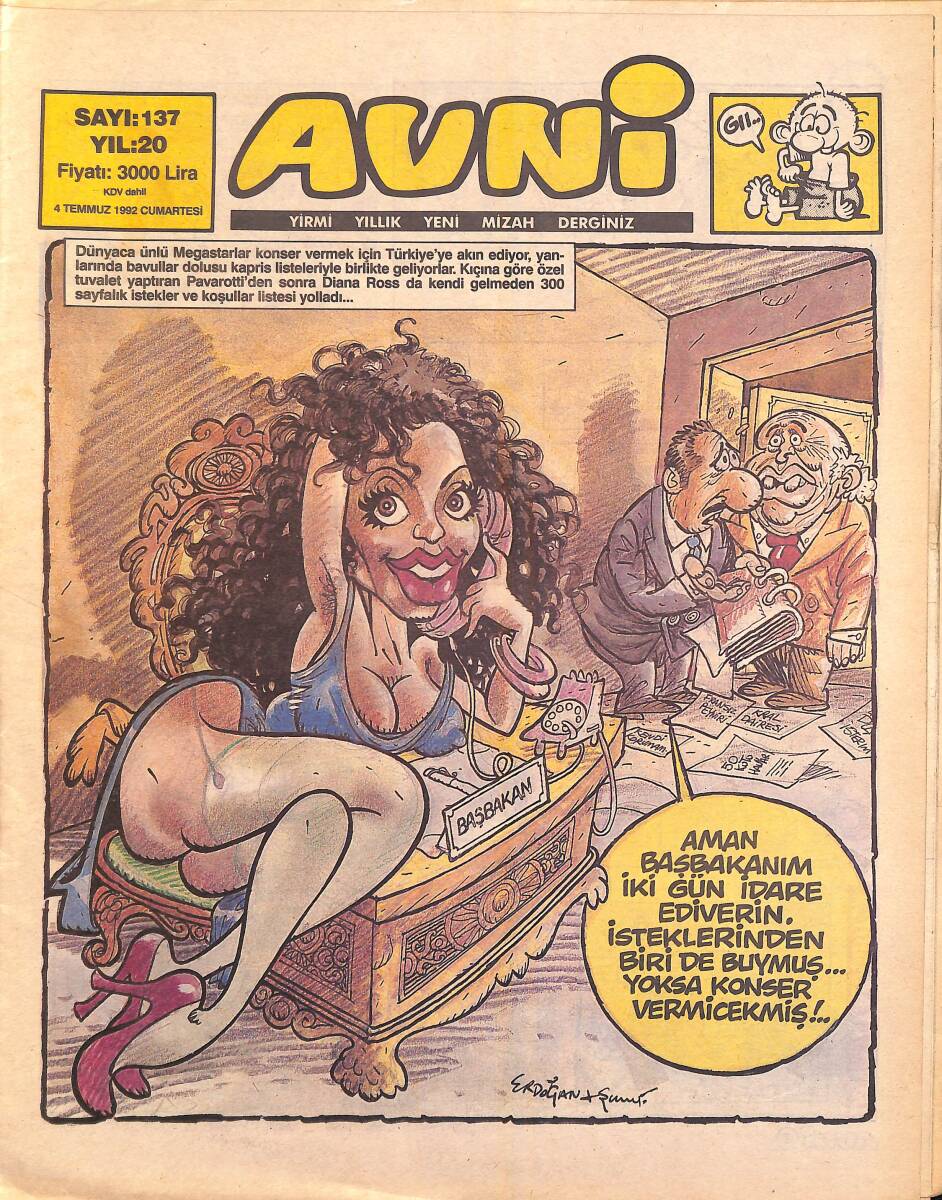 Avni Mizah Dergisi 4 Temmuz 1992 Sayı 137 NDR95036 - 1