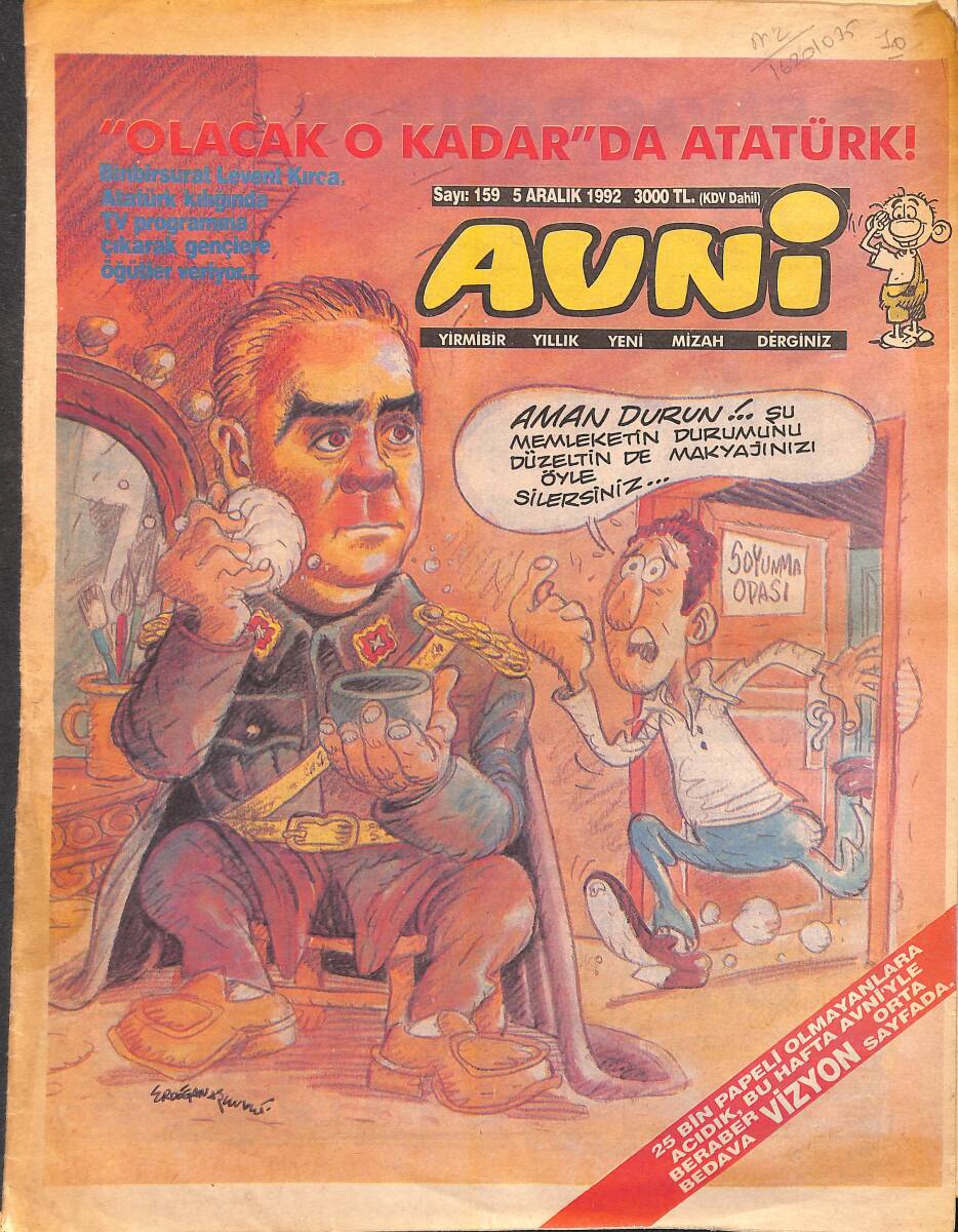 Avni Mizah Dergisi 5 Aralık 1992 Sayı 159 NDR95015 - 1