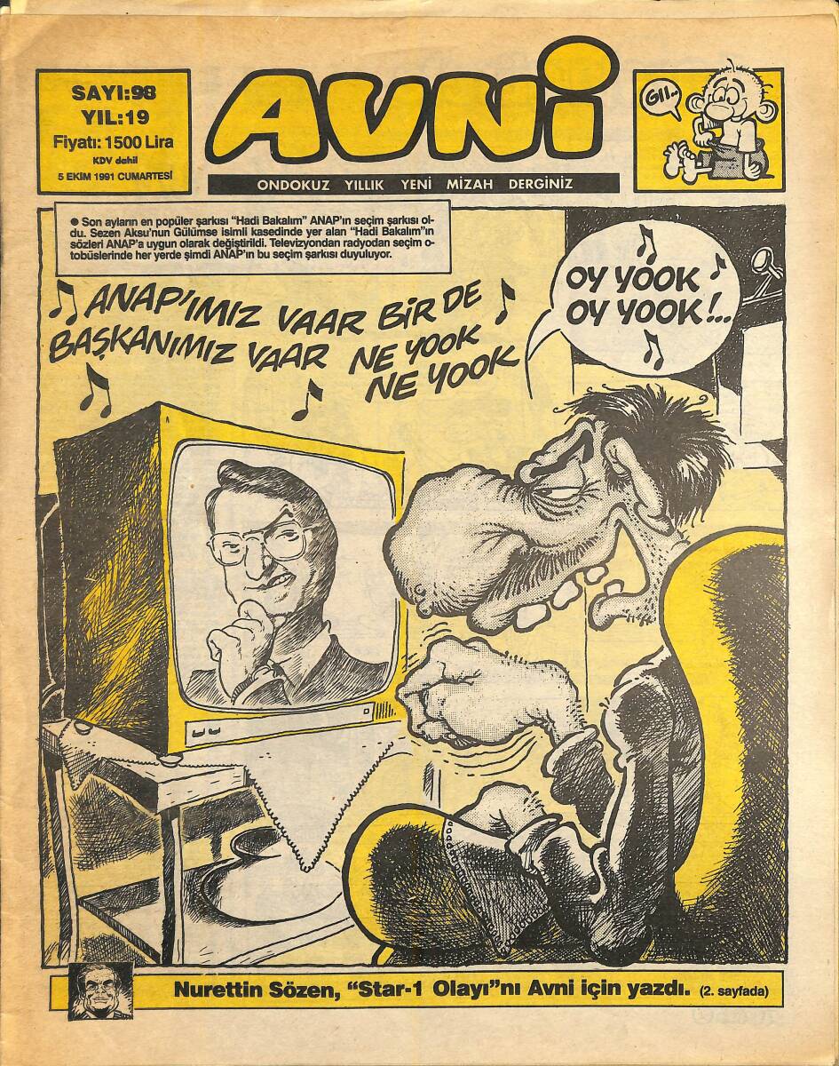 Avni Mizah Dergisi 5 Ekim 1991 Sayı 98 NDR94968 - 1
