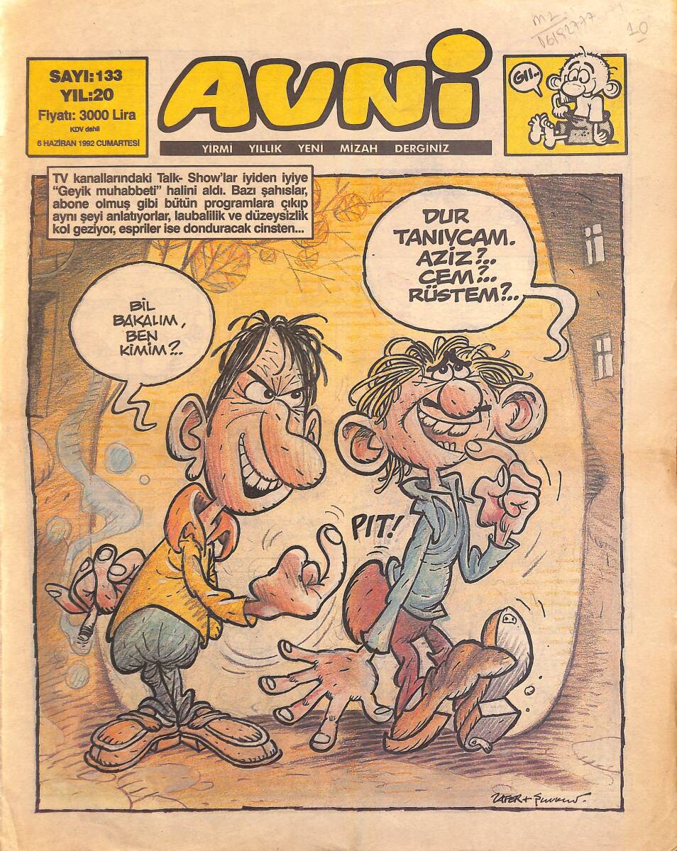Avni Mizah Dergisi 6 Haziran 1992 Sayı 133 NDR95040 - 1