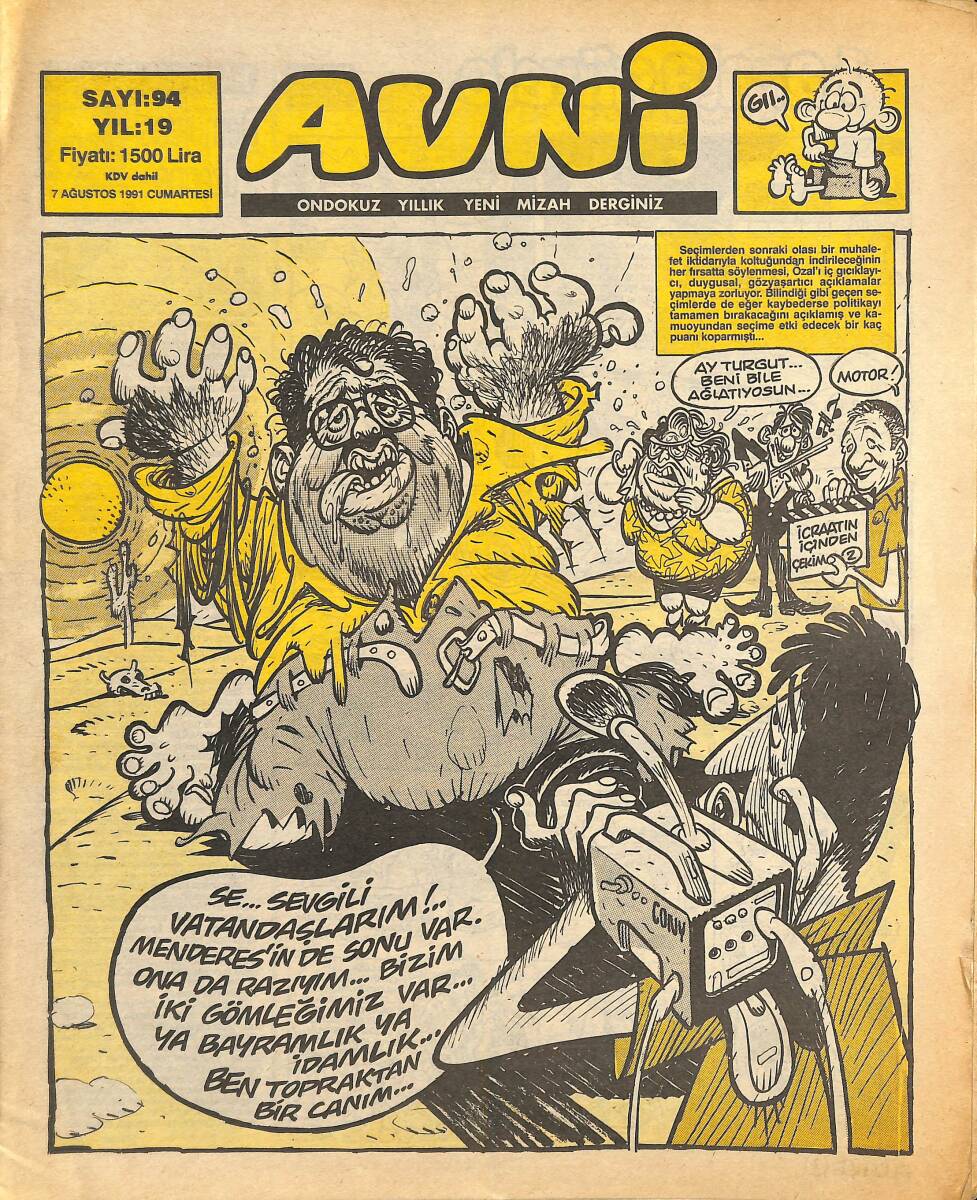 Avni Mizah Dergisi 7 Ağustos 1991 Sayı 94 NDR94972 - 1