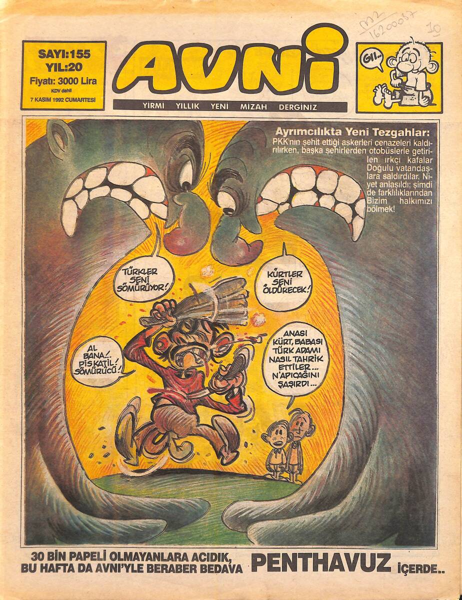 Avni Mizah Dergisi 7 Kasım 1992 Sayı 155 NDR95019 - 1