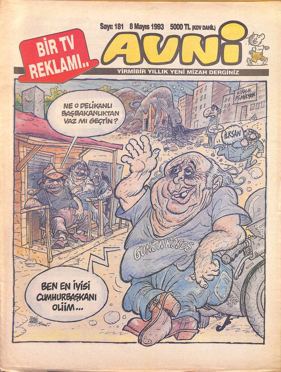 Avni Mizah Dergisi 8 Mayıs 1993 Sayı 181 NDR95227 - 1