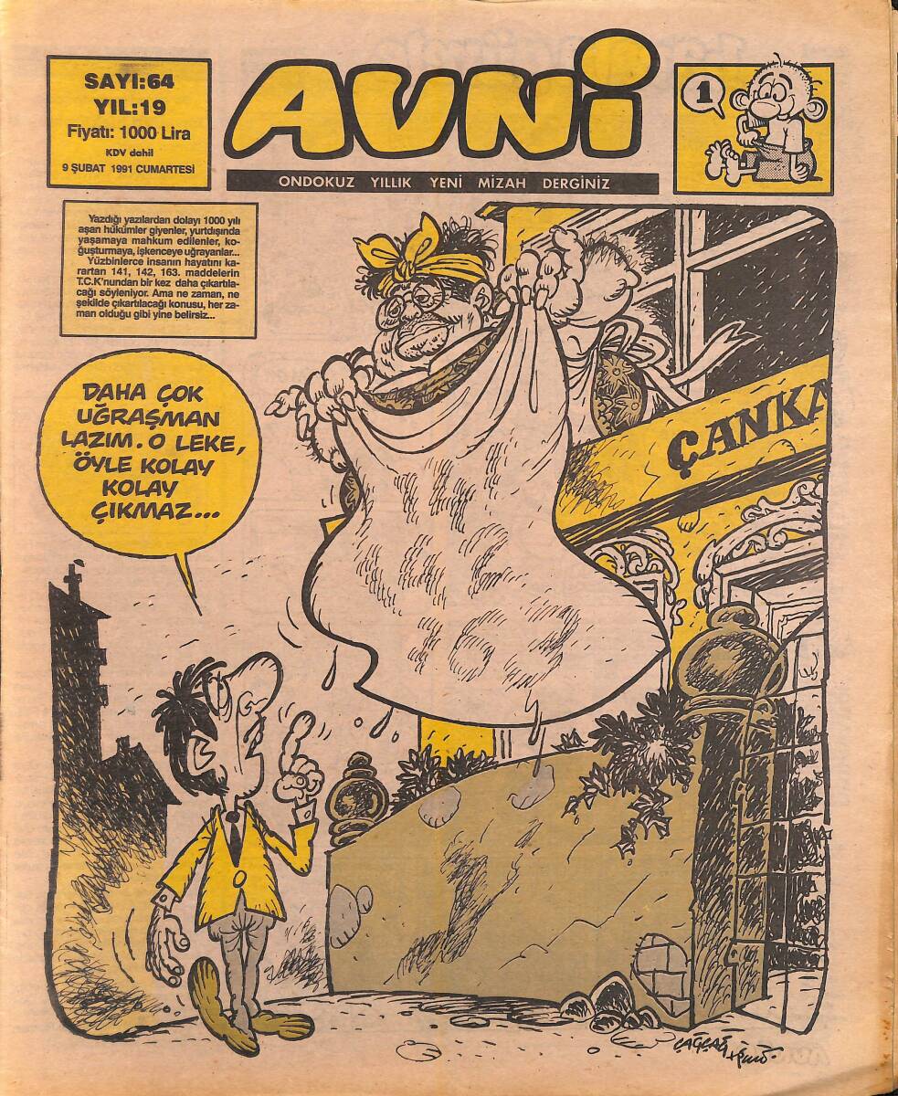 Avni Mizah Dergisi 9 Şubat 1991 Sayı 64 NDR94999 - 1