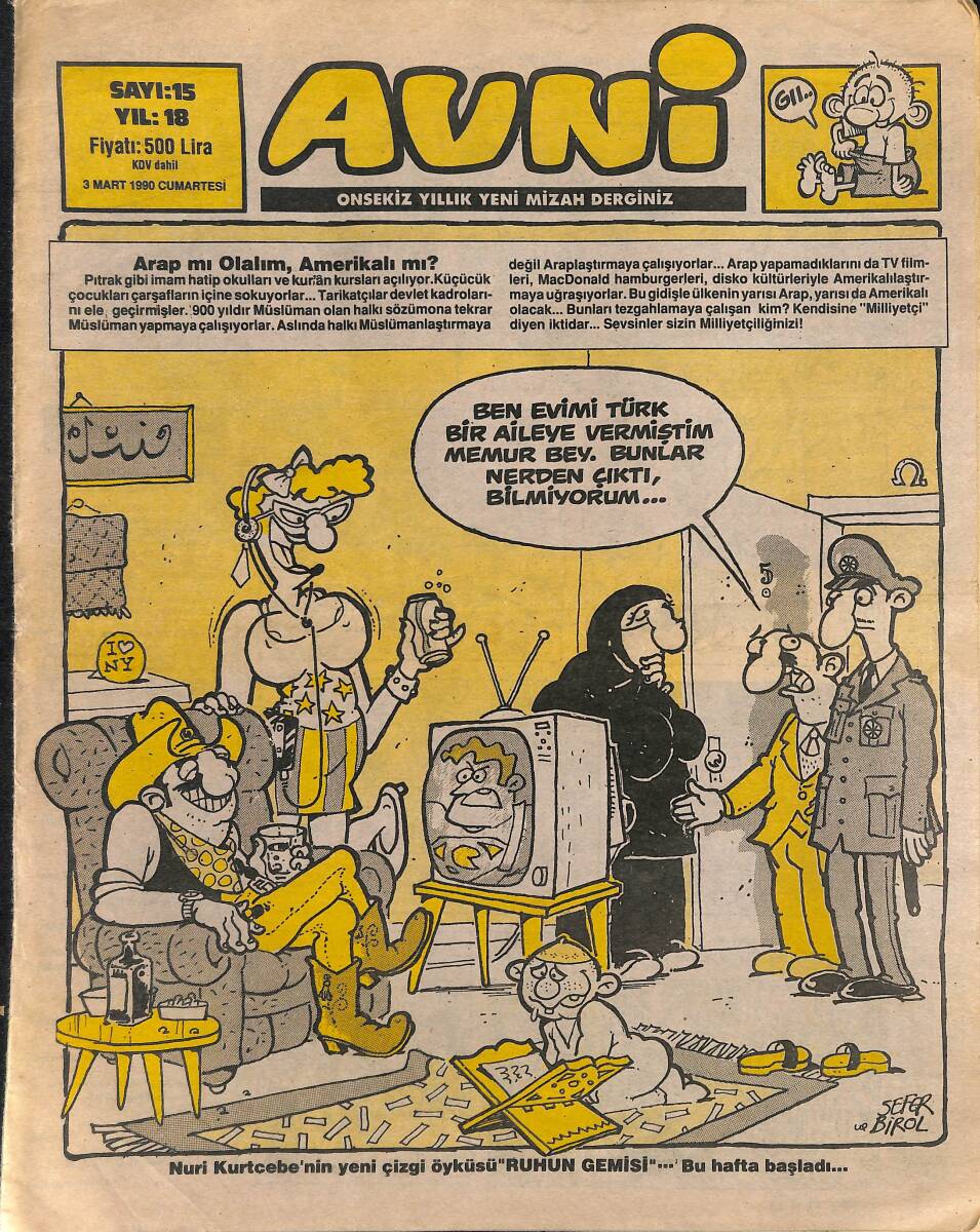 Avni Mizah Dergisi Sayı 15 / 3 Mart 1990 NDR91480 - 1