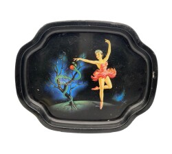 Avrupa Eski Teneke Servis Tepsi AOB2789 (N) - Gökçekoleksiyon