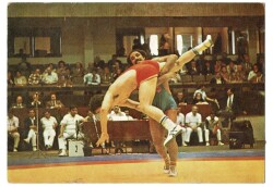 Avrupa Şampiyonu Milli Güreşci Reşit Karabacak Kartpostal KRT9500 - Gökçekoleksiyon