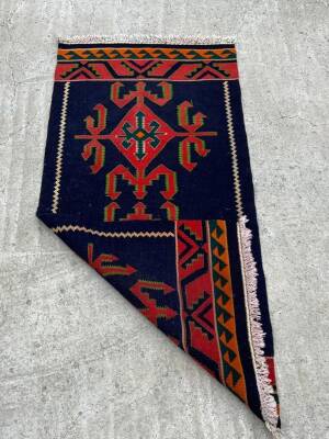 Avşar Eski El Dokuma Antika Kilim YastıkAOB3793 (N) - 4