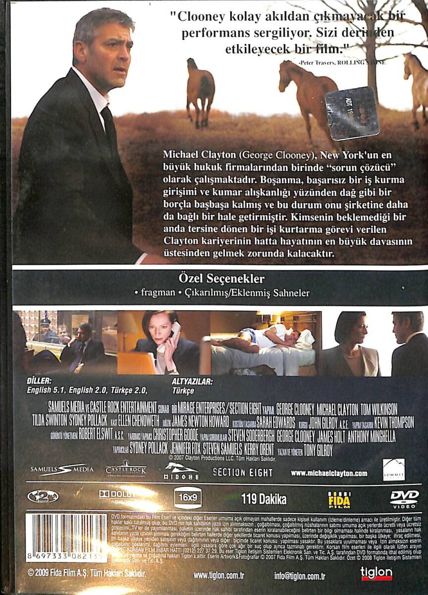 Avukat - Michael Clayton DVD (İkinci El) DVD2766 - 2