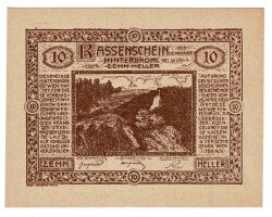 Avusturya 10 Heller 1920 ÇAÇİL *Kassenchein -Julientrum* YKP5740 - Gökçekoleksiyon