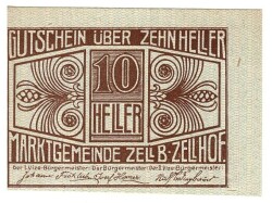 Avusturya 10 Heller 1920 ÇİL *Bad Zell* YKP5748 - Gökçekoleksiyon