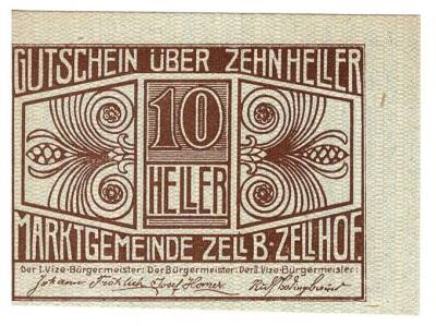 Avusturya 10 Heller 1920 ÇİL *Bad Zell* YKP5748 - 1