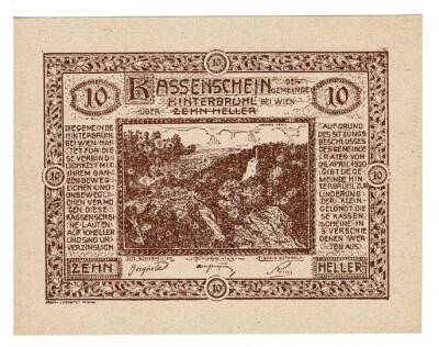 Avusturya 10 Heller 1920 ÇİL *Kassenchein - Veste Liechtenstein* YKP5741 - 1