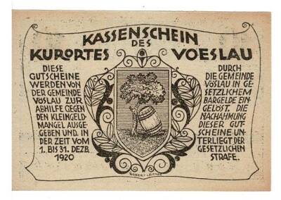 Avusturya 10 Heller 1920 ÇİL *Spa Town Of Vöslau* YKP5746 - 2