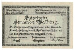 Avusturya 10 Heller 1920 ÇİL *Walding* YKP5744 - 2