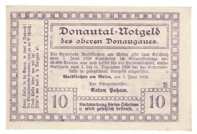Avusturya 10 Heller 1920 ÇİL *Waldkirchen* YKP5736 - 2