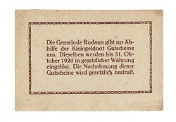 Avusturya 10 Heller 1920 *(Niederösterreich - Rodaun) ÇİL YKP8403 - 2