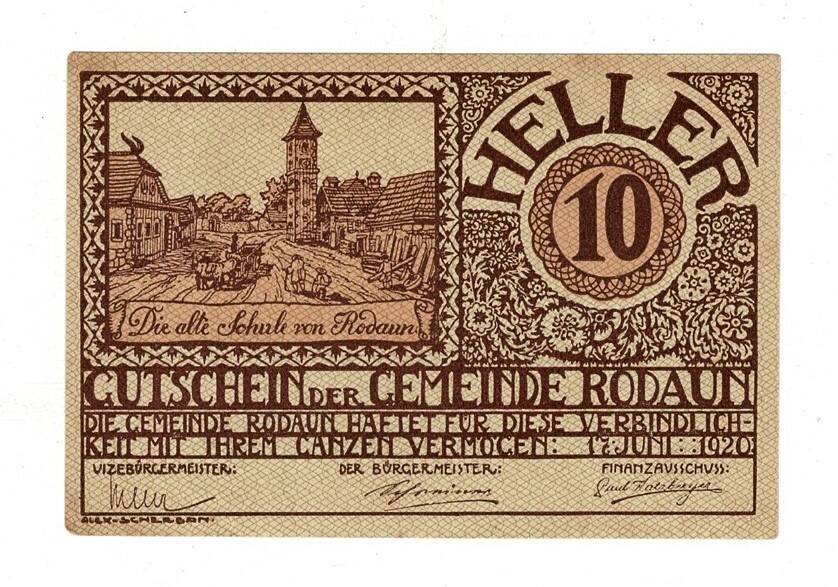 Avusturya 10 Heller 1920 *(Niederösterreich - Rodaun) ÇİL YKP8403 - 3