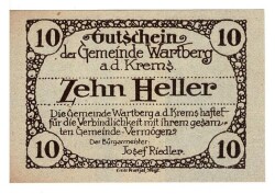 Avusturya 10 Heller 1921 ÇİL *Wartberg* YKP5731 - 2