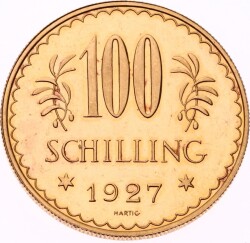 Avusturya 100 Schilling 1927 Altın YMP10511 #2413 - 1