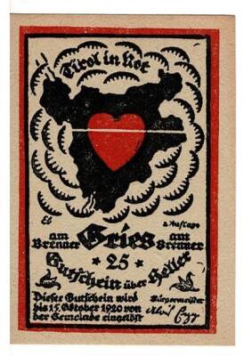 Avusturya 20 Heller 1920 ÇİL *Gries Am Brenner* YKP5782 - 1