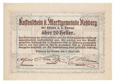 Avusturya 20 Heller 1920 ÇİL *Rehberg* YKP5759 - 2