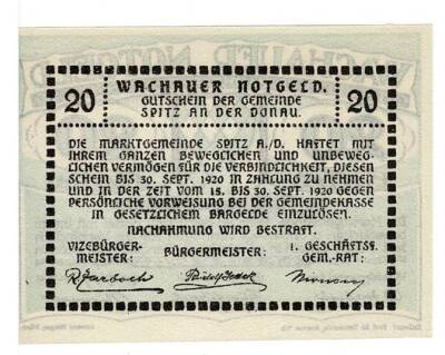 Avusturya 20 Heller 1920 ÇİL *Spitz an der Donau* YKP5802 - 2
