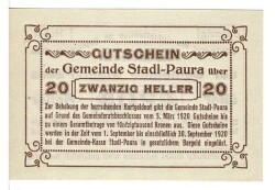 Avusturya 20 Heller 1920 ÇİL *Stadl-Paura* YKP5772 - 2