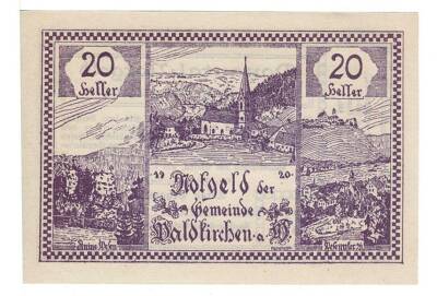 Avusturya 20 Heller 1920 ÇİL *Waldkirchen* YKP5752 - 1
