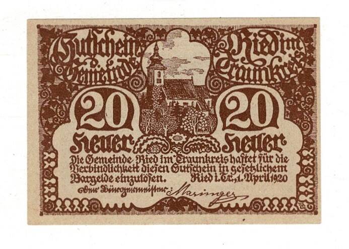 Avusturya 20 Heller 1920 ÇİL YKP8224 - 3