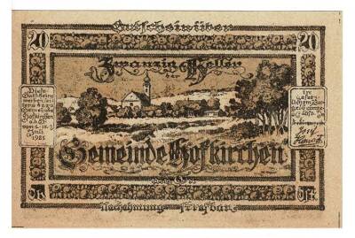 Avusturya 20 Heller 1921 ÇİL *Hofkirchen* YKP5753 - 1