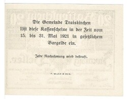 Avusturya 20 Heller 1921 ÇİL *Traiskirchen* YKP5781 - 2