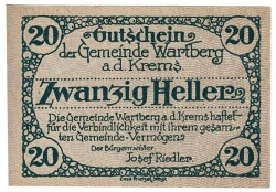 Avusturya 20 Heller 1921 ÇİL *Wartberg* YKP5774 - Gökçekoleksiyon