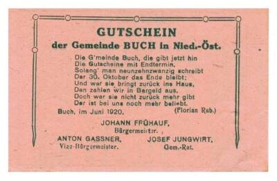 Avusturya 20 Heller Buch YKP1135 - 2