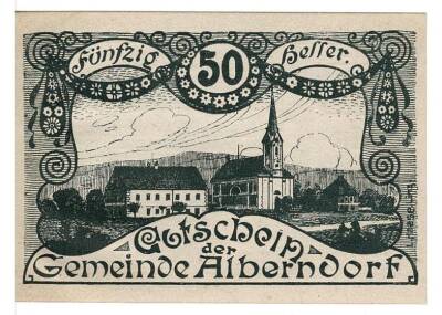 Avusturya 50 Heller 1920 ÇİL *Alberndorf* YKP5784 - 1