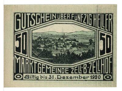 Avusturya 50 Heller 1920 ÇİL *Zell B.Zellhof* YKP5785 - 2