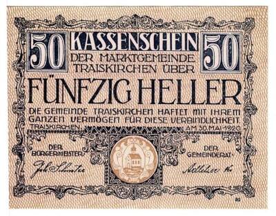 Avusturya 50 Heller 1921 ÇİL *Traiskirchen* YKP5791 - 1