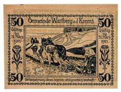 Avusturya 50 Heller 1921 ÇİL *Wartberg* YKP5797 - 2