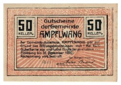 Avusturya 50 Heller (Ampflwang) YKP1013 - 2