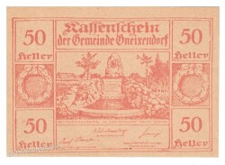 Avusturya 50 Heller Gneixendorf YKP1161 - Gökçekoleksiyon