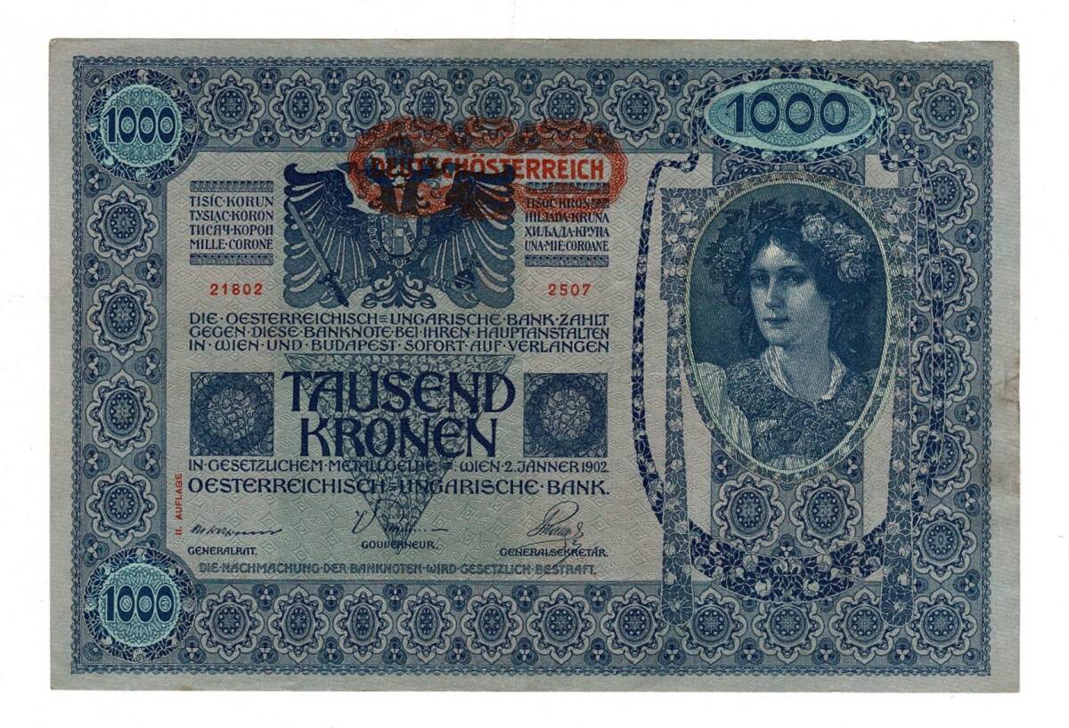 Avusturya-Macaristan 1000 Kronen 2 Ocak 1902 II.Edisyon 