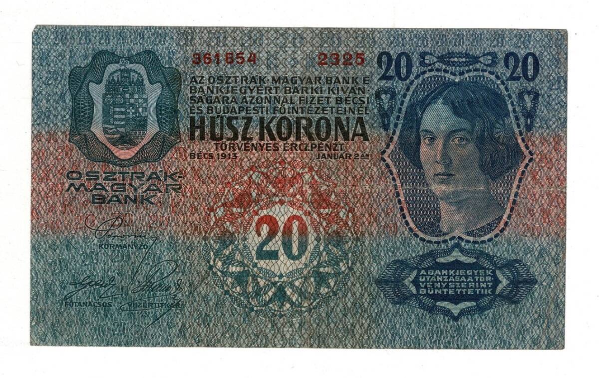 Avusturya - Macaristan 20 Korona 1913 ÇT+ YKP8236 - 1